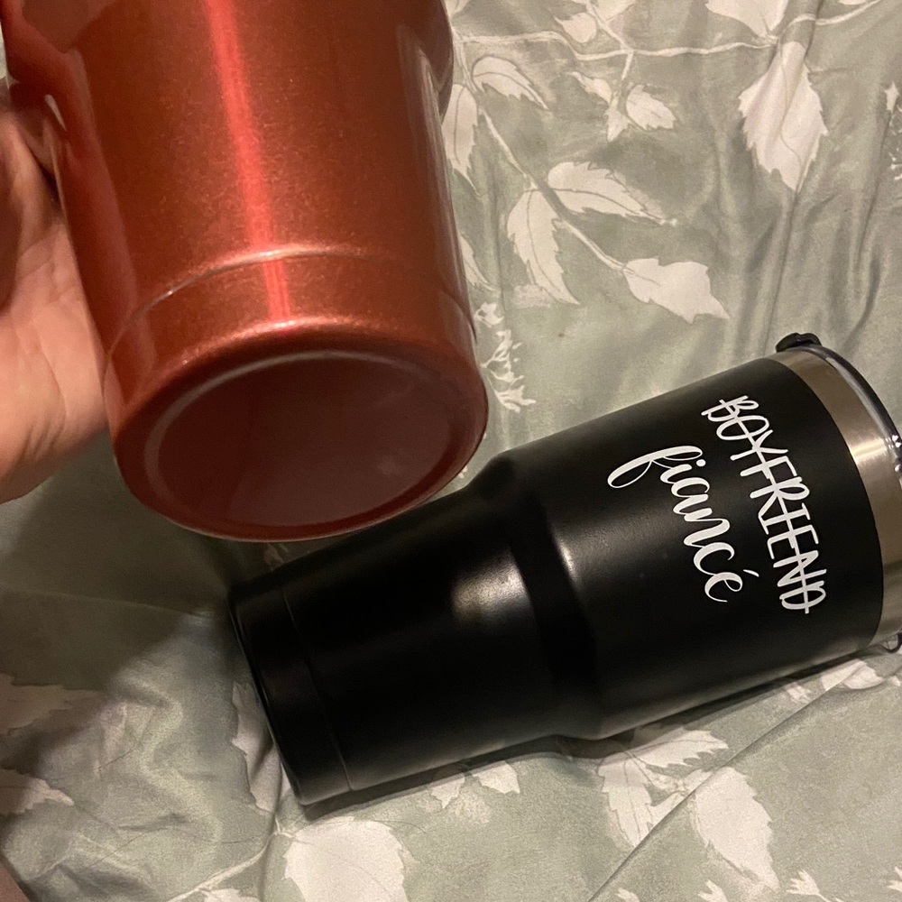 Couple's Tumbler Set in Black and Copper - Picture 5 of 6